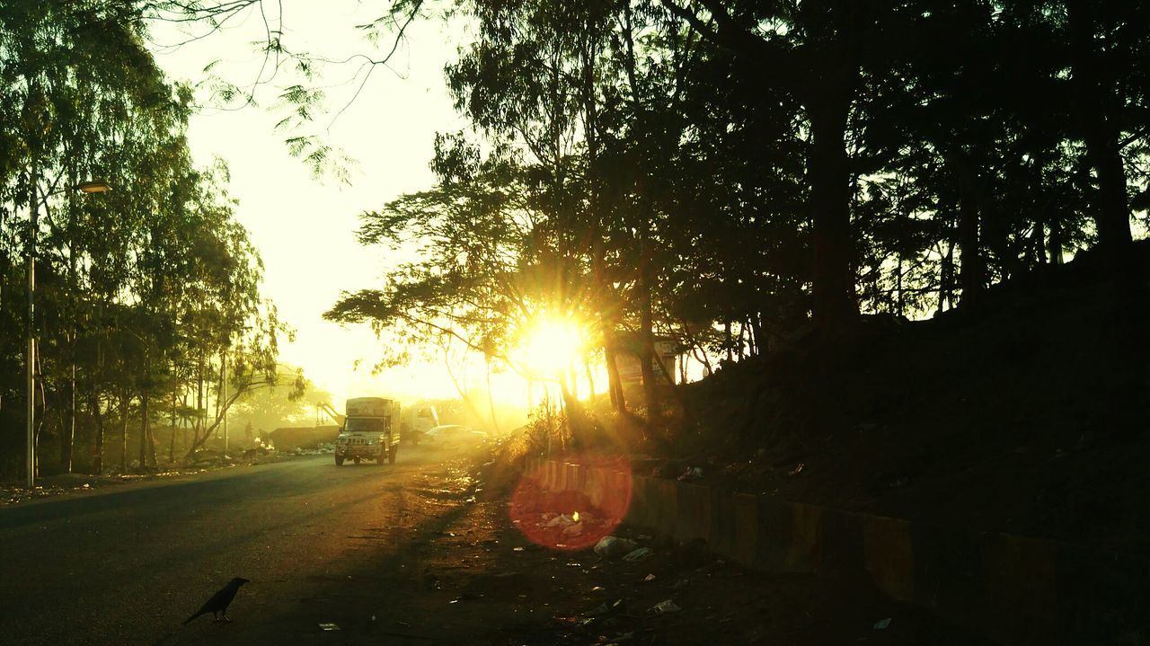 CARS ON ROAD AGAINST SKY