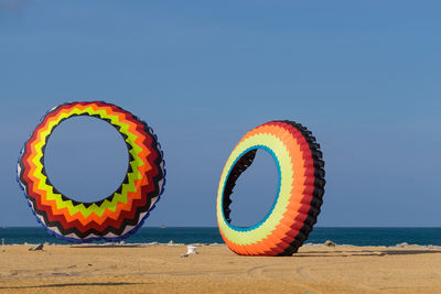 A modern and big kite festival during hot and windy season in terengganu, malaysia.