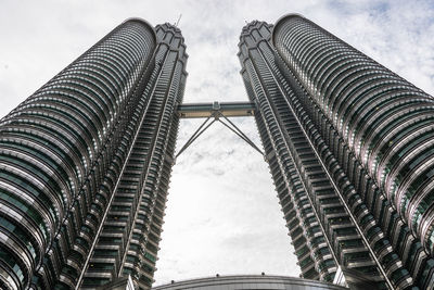 Low angle view of modern buildings against sky