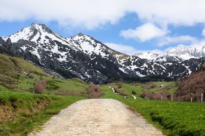 Road passing through mountains