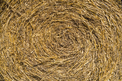 Full frame shot of hay bales