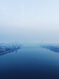 Suspension bridge over river