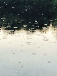 Full frame shot of wet window in rainy season