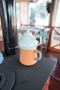 Close-up of drink on table at home