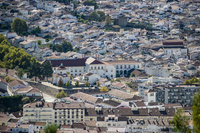 High angle view of townscape