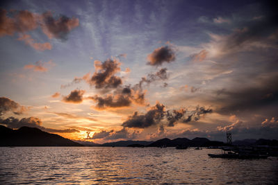 Scenic view of sunset at the coast of busuanga, palawan, philippines.