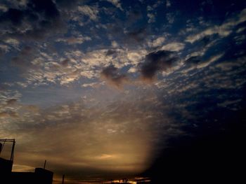 Silhouette of sky at sunset