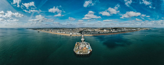 Panoramic view of sea against sky