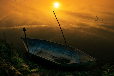 Scenic view of sea during sunset