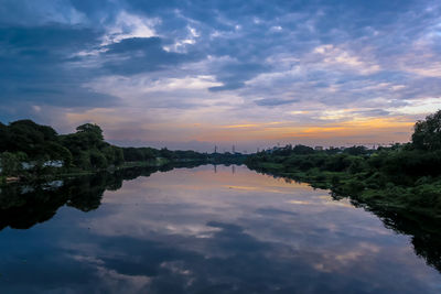 Reflection of clouds in water