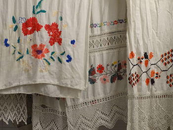 Close-up of flowers on bed