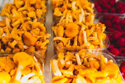 Close-up of mushrooms for sale