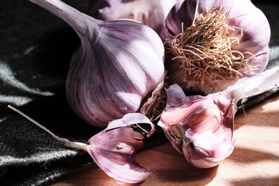 Close-up of vegetables on table