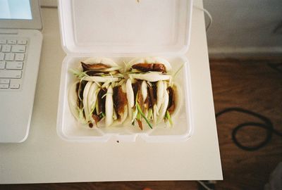 Close-up of food on table