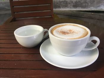 Close-up of coffee on table