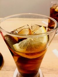 Close-up of drink on table