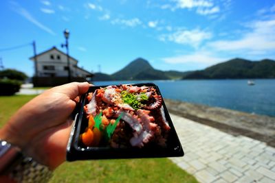 Cropped image of person against sky