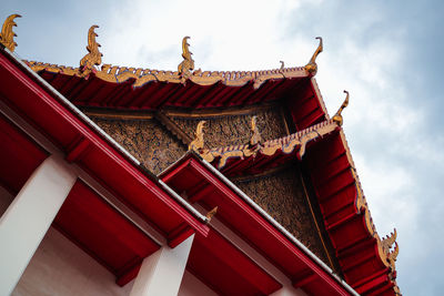 Low angle view of traditional building against sky