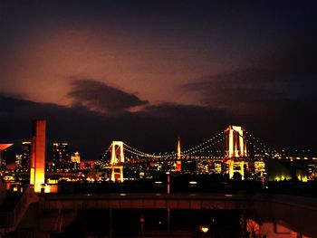 City skyline at night