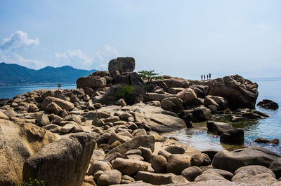 Rocks on beach