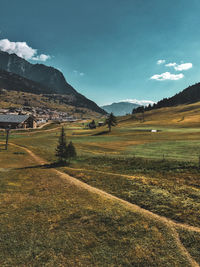 Scenic view of landscape against sky