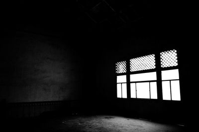 Empty window in abandoned building