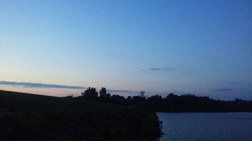 Scenic view of calm sea at sunset