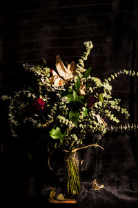 Christmas decorations on table