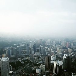 High angle view of cityscape against sky