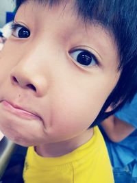 Close-up portrait of cute girl