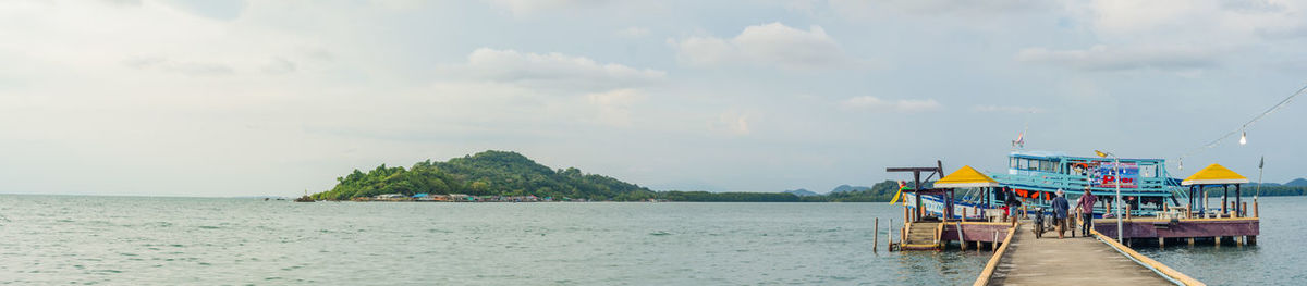 Panoramic view of sea against sky