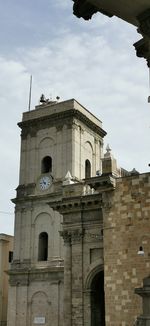 Low angle view of historic building against sky