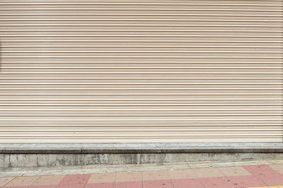 View of closed shutter of wall