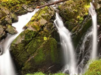 Scenic view of waterfall