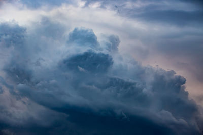 Low angle view of storm clouds in sky