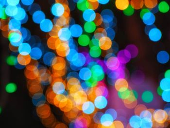 Defocused image of illuminated lights