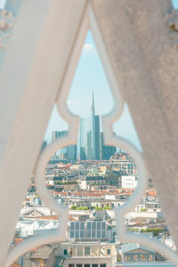 Low angle view of buildings in city