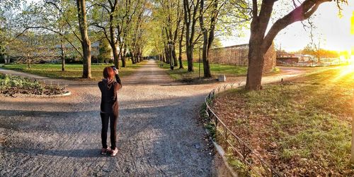 People walking on road