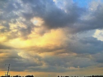 Scenic view of cloudy sky during sunset