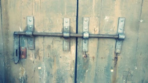 Close-up of wooden door