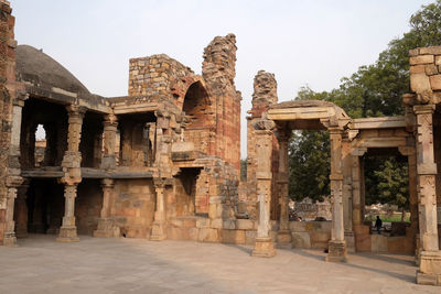 Exterior of temple against sky