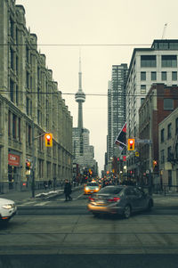 City street against sky