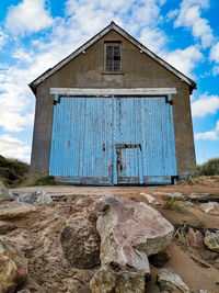 Exterior of old building against sky