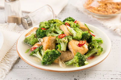 Close-up of salad in plate