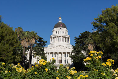 View of building against blue sky