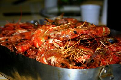 Close-up of seafood