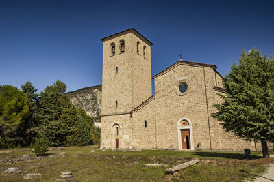 Historic building against clear blue sky