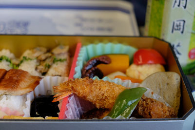 Close-up of seafood in plate