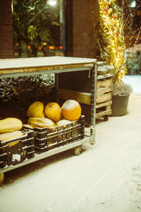 Close-up of fruits on table