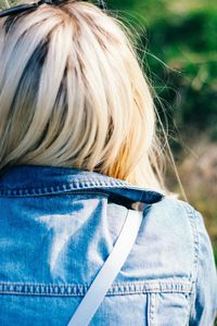 Rear view of woman with hair